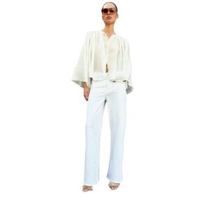 H&M White Flare & Wide Leg Jeans